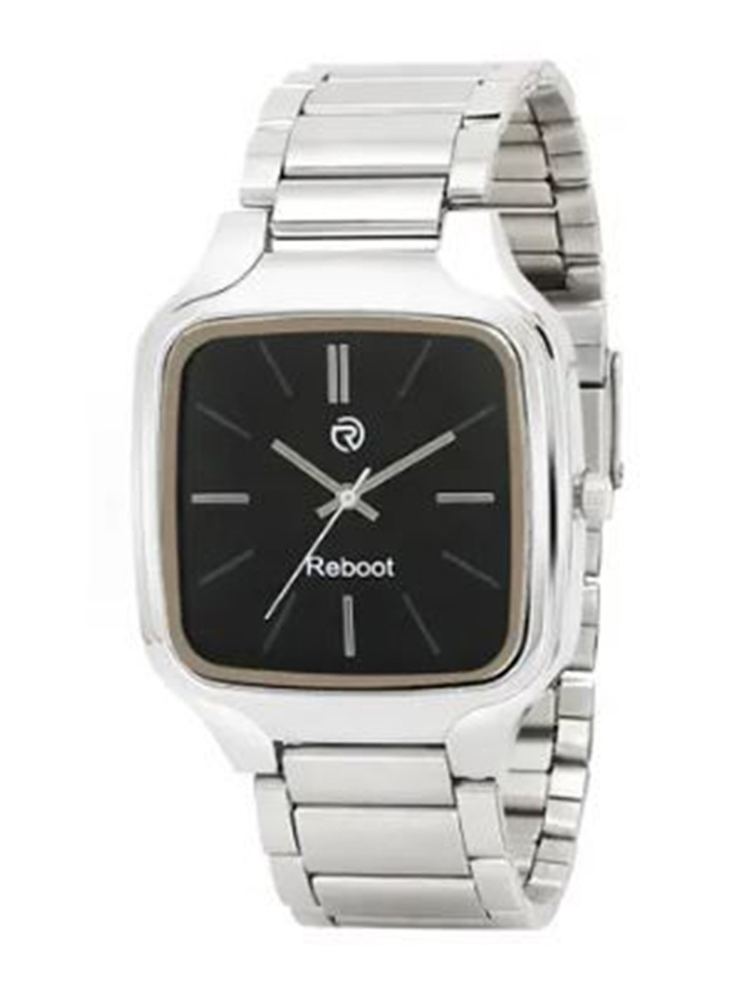 REBOOT Men Square Dial Analogue Watch FT3027 BLACK DIAL DESIGNER SQUARE