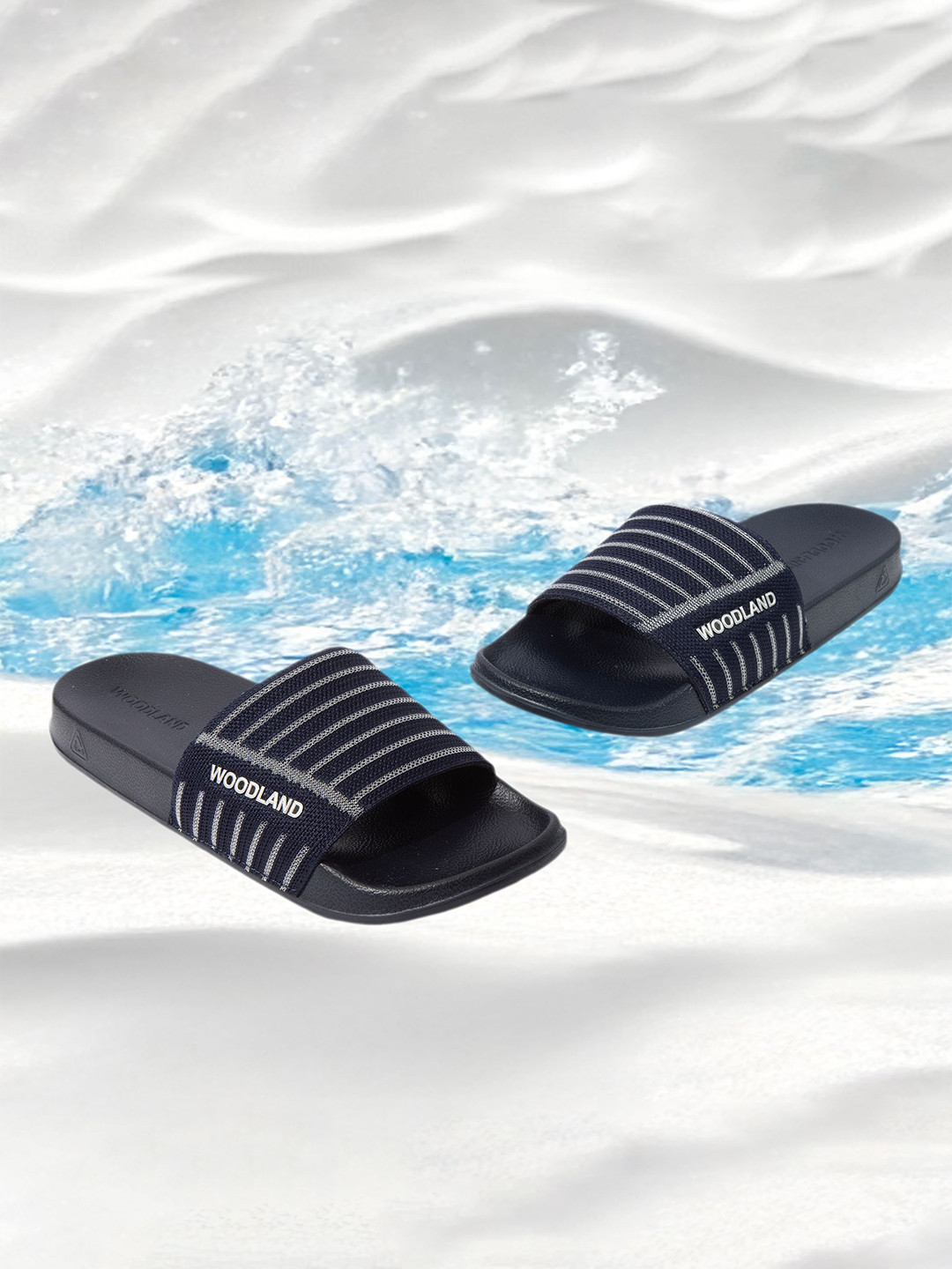 Woodland Men Striped Core Flip Flops
