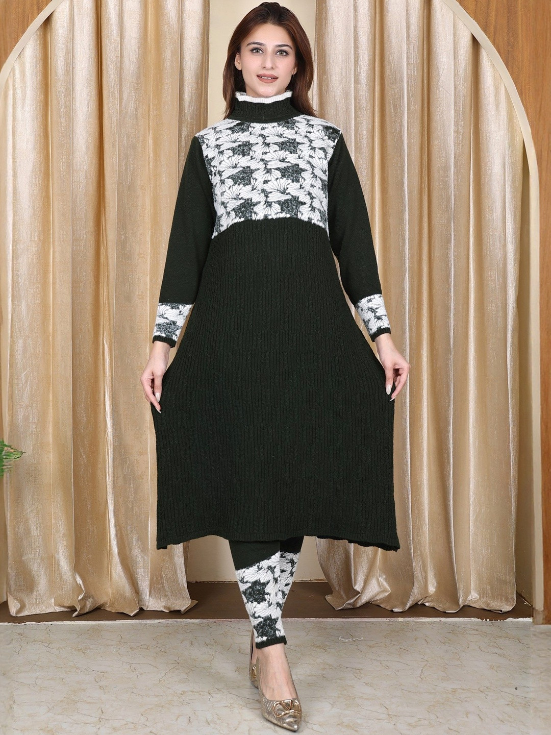 KNITZY Woollen Kurta With Trousers