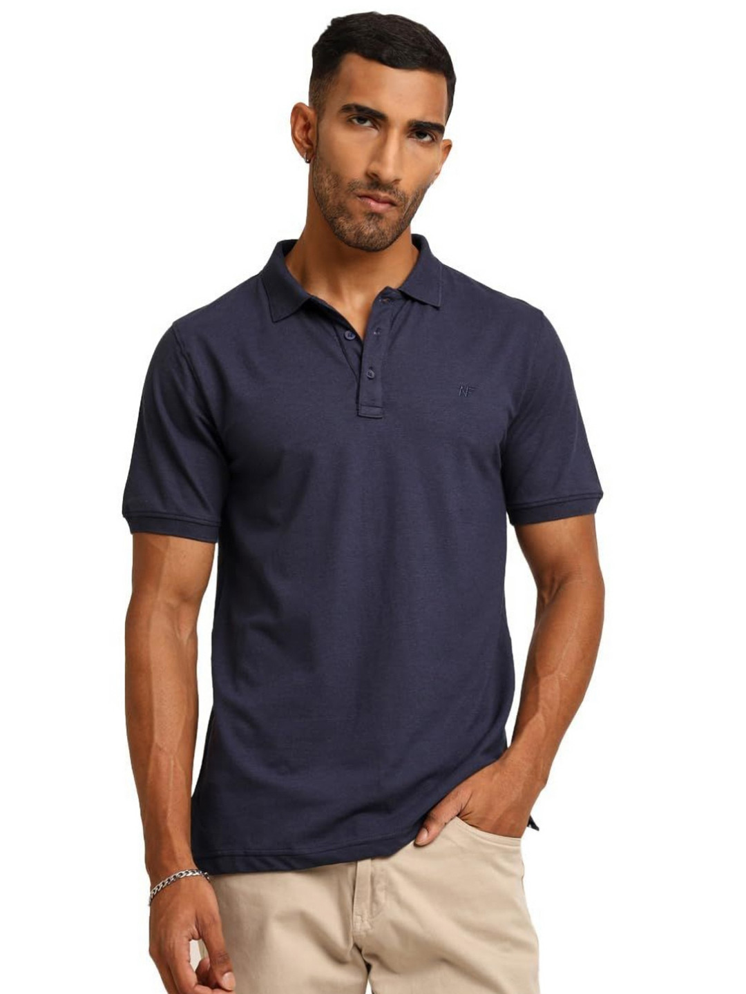 NATUREFAB Polo Collar Bamboo Regular Fit T-shirt