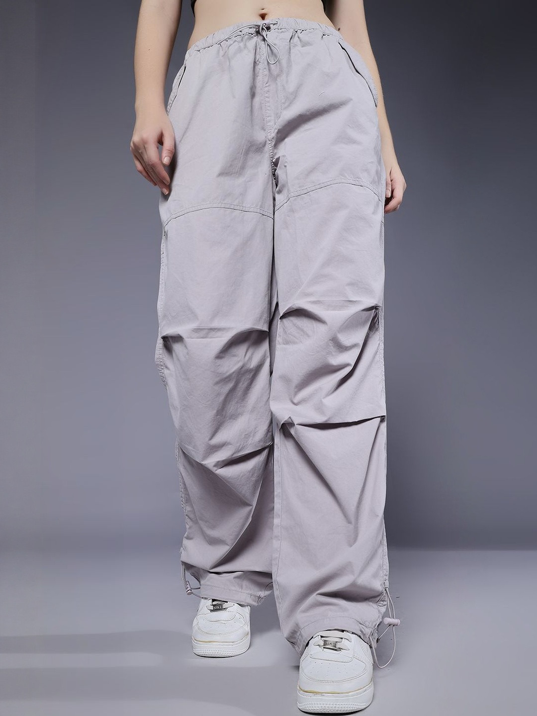 PRONK Women Slid Parachute Pants