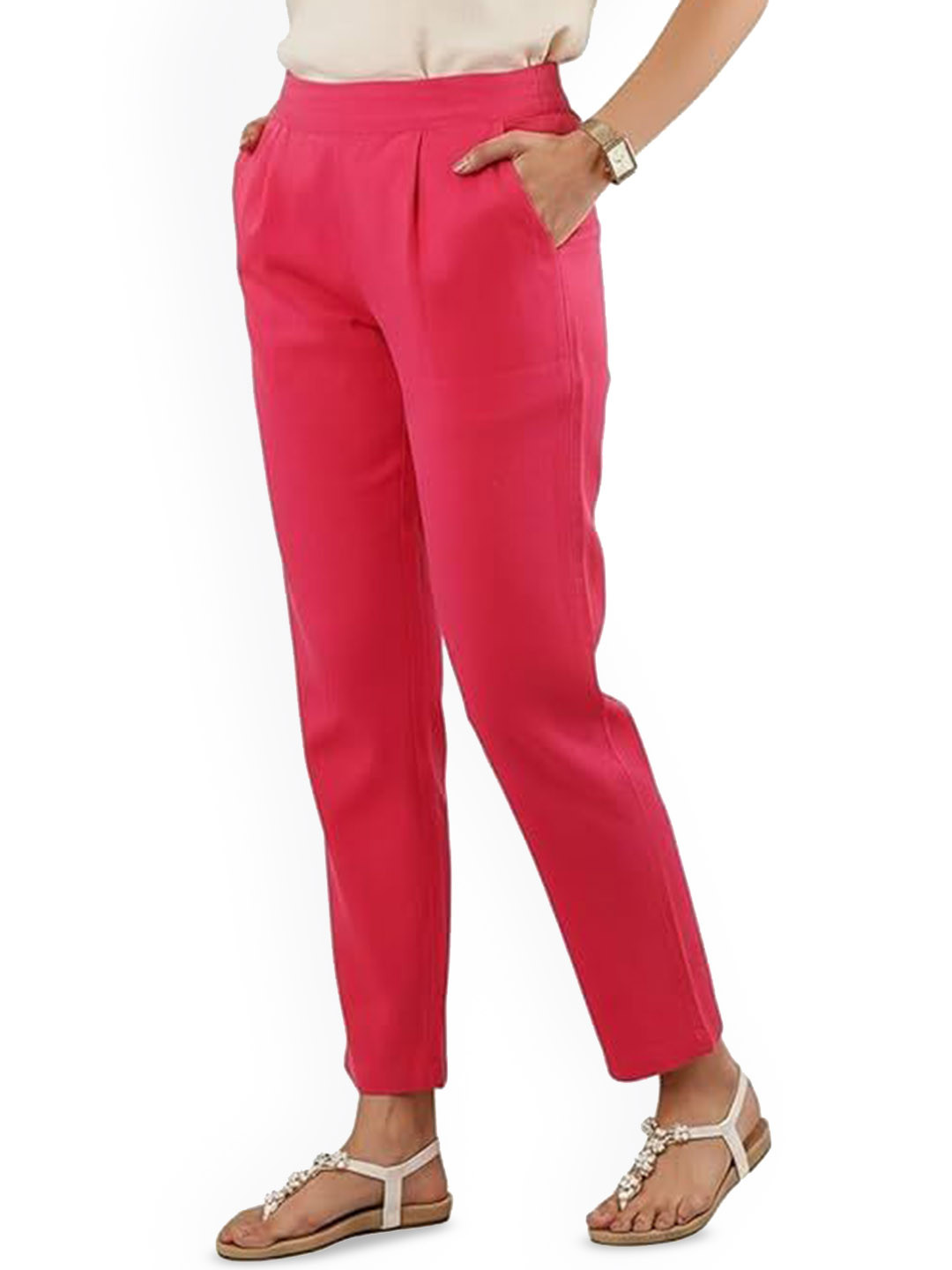 Thrifty Thread Women Mid-Rise Regular Fit Formal Trousers