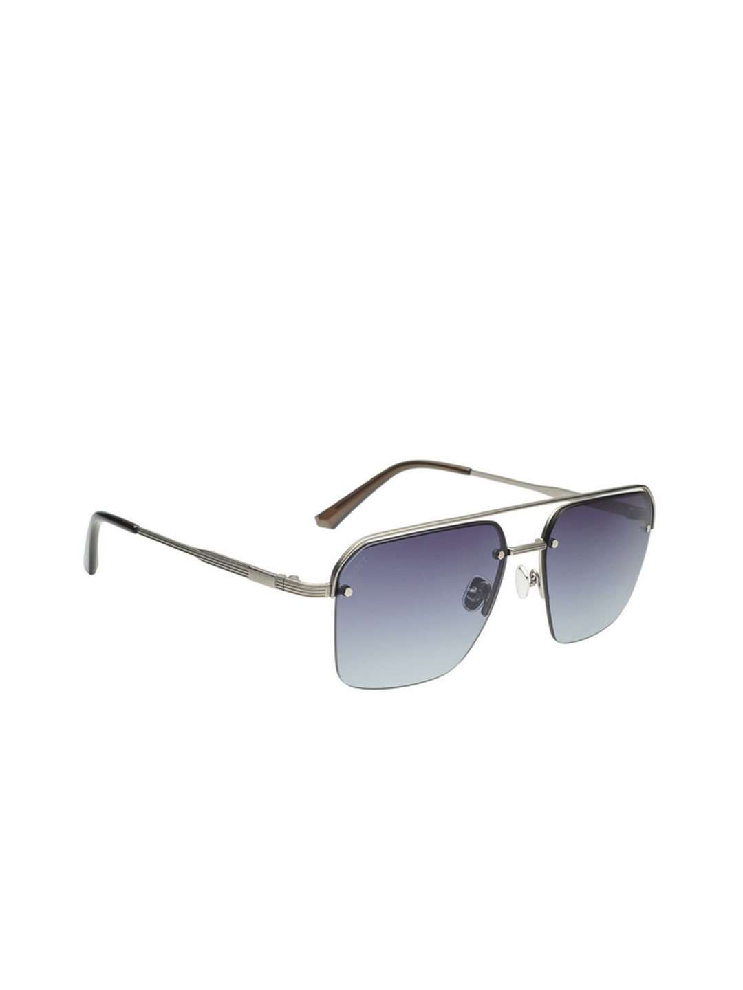 SCOTT Men Blue Lens & Silver-Toned Round Sunglasses with Scott 3197 Gleb C2 S