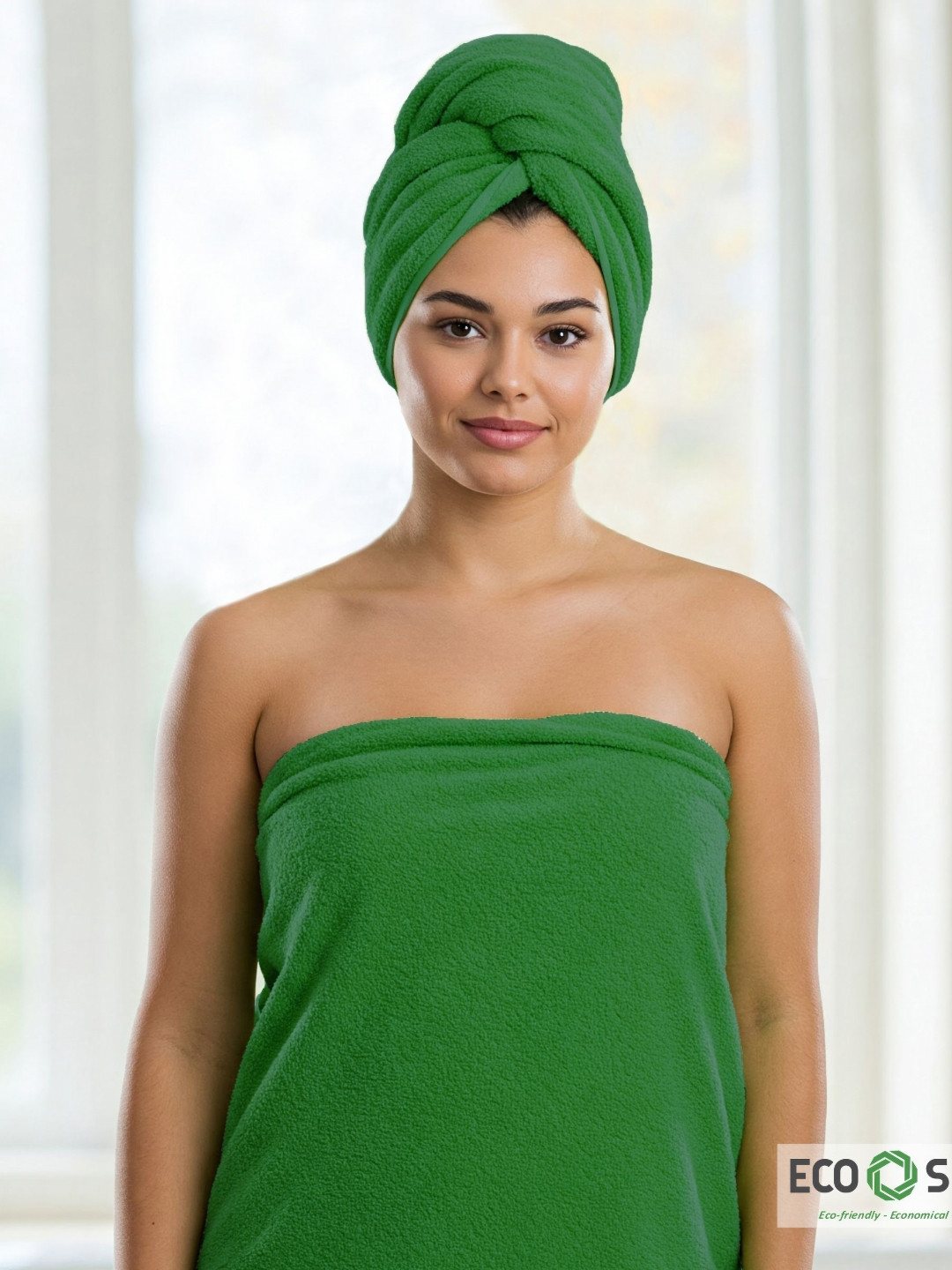 Eco Sense Green Microfiber 300 GSM Bath Towel