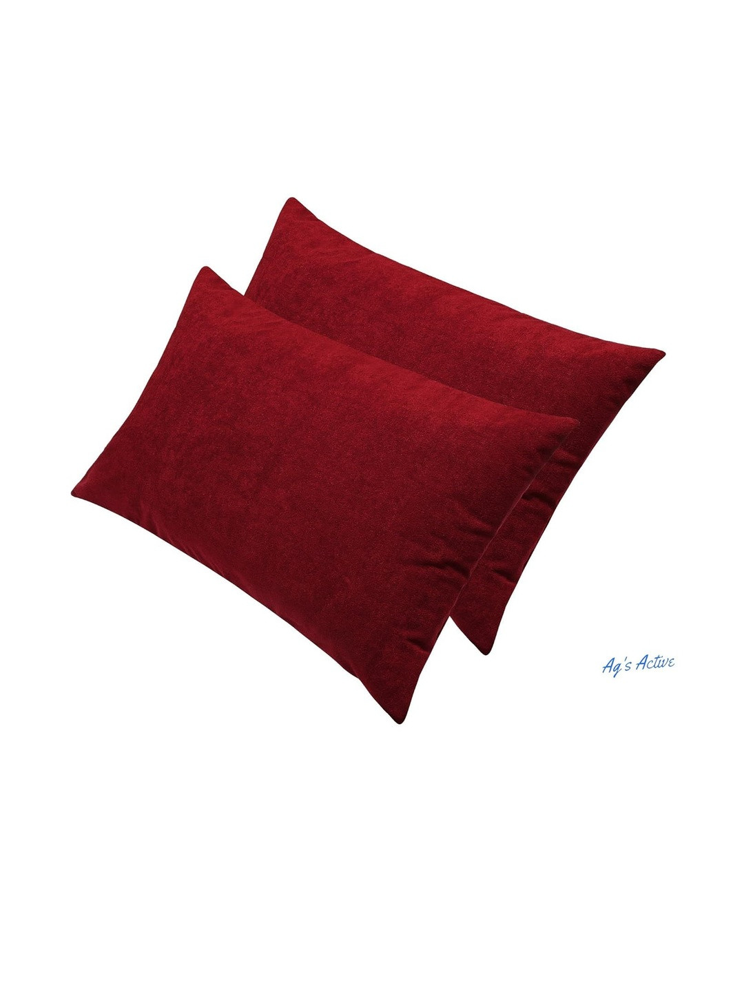 AGS Active Grey Plain Cotton Filled Zipper Pillow Protector