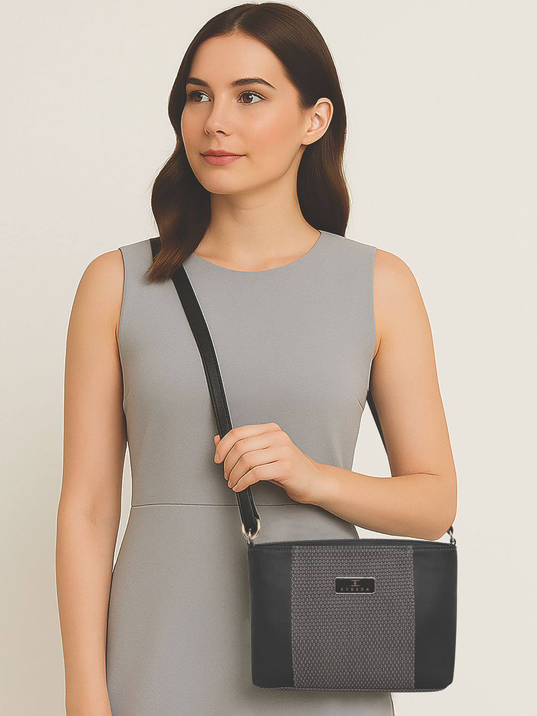 ESBEDA Dual Textured Shopper Sling Bag