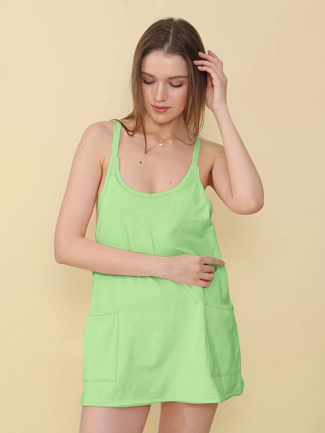 LULU & SKY Women Should Straps Sleeveless Mini Shift Dress