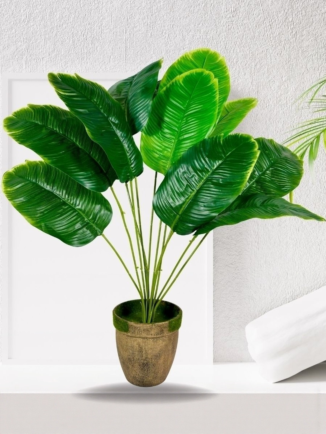 Dekorly Brown Plastic Money Plant Artificial Flowers & Plants With Pot