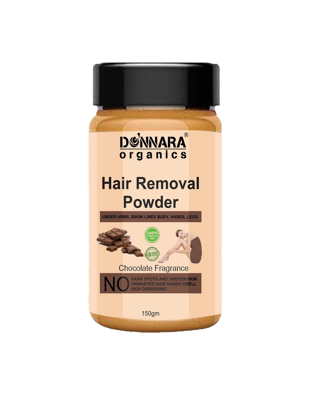 Donnara Organics Chocolate Fragrance Hair Removal Powder - 150 g