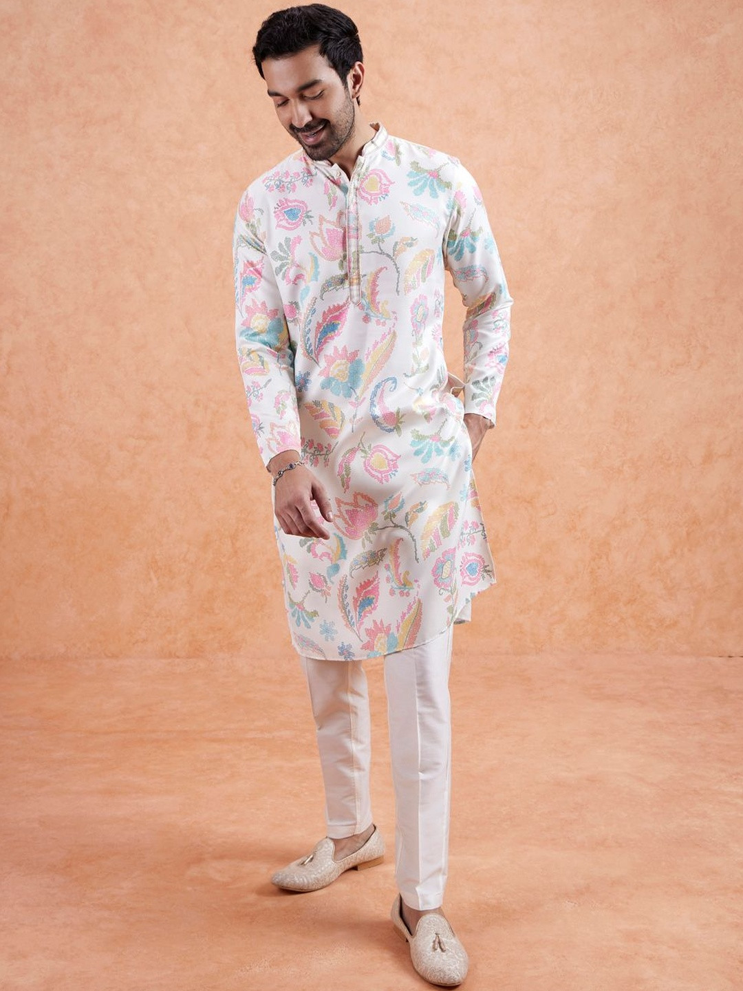 KISAH Men Ethnic Motifs Kurta Trouser Set