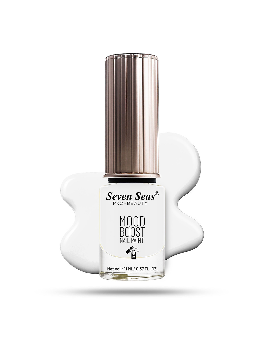 Seven Seas Mood Boost Long Lasting & Chip Resistant Nail Paint - 11 ml - White 11