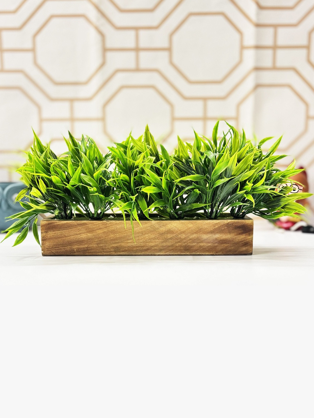 Dekorly Green & Brown Arrowhead Vine Artificial Plant With Pot