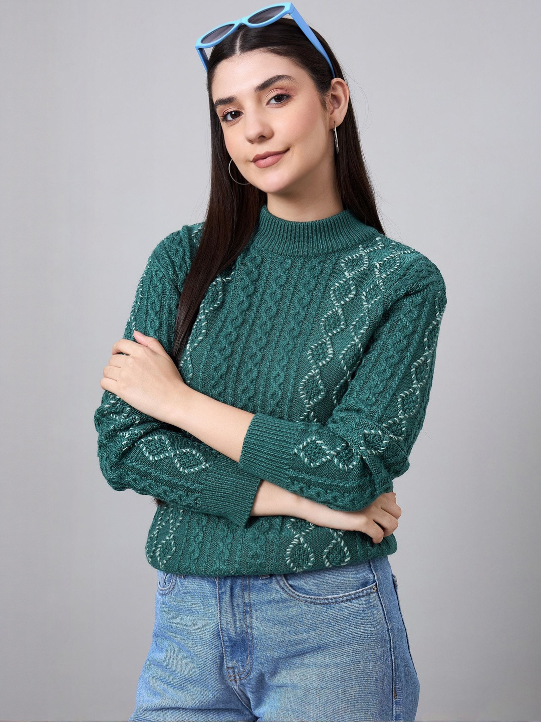 Spink Women Cable Knit Pullover