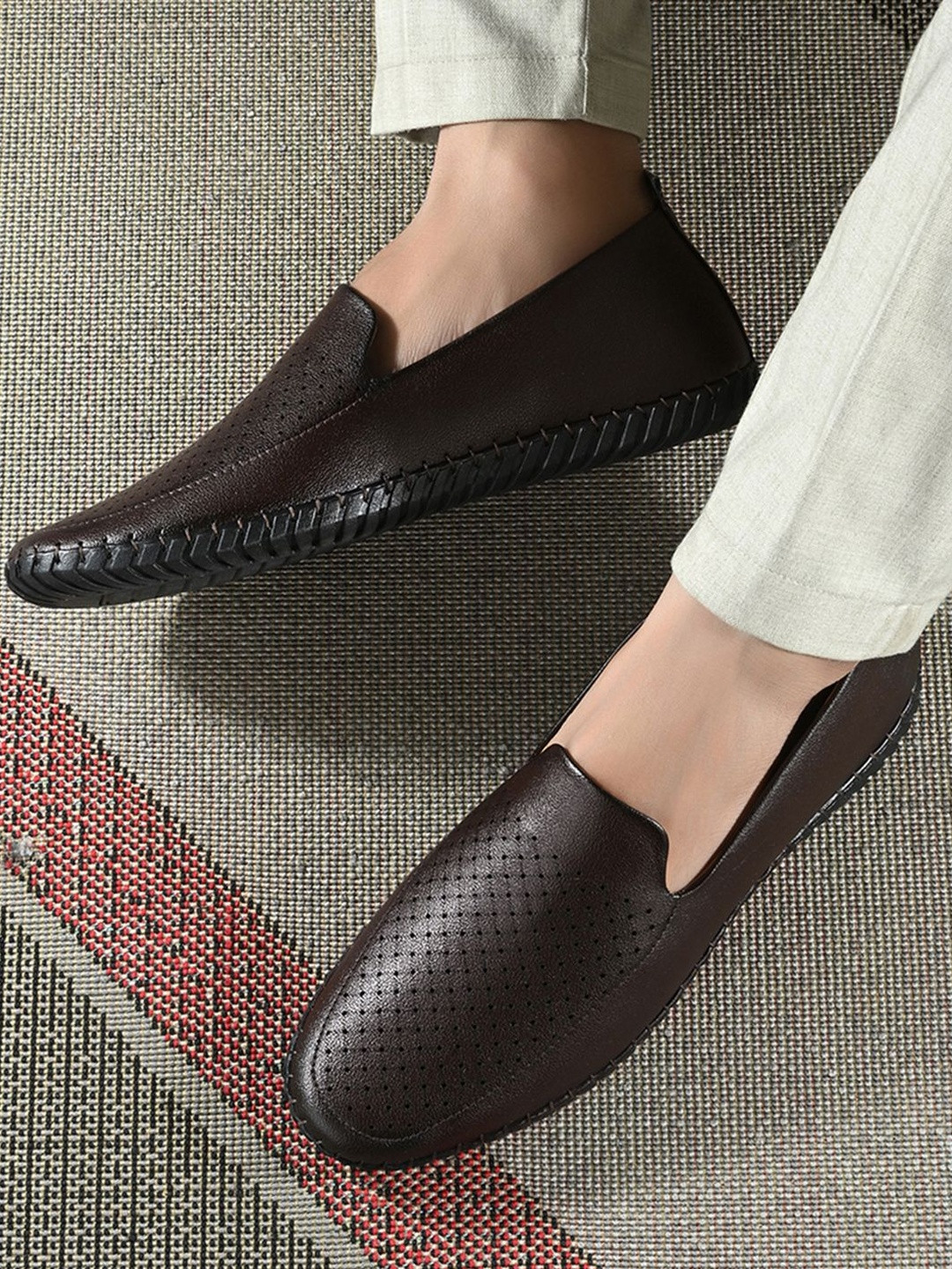 HERE&NOW Men Brown Loafers Formal Shoes