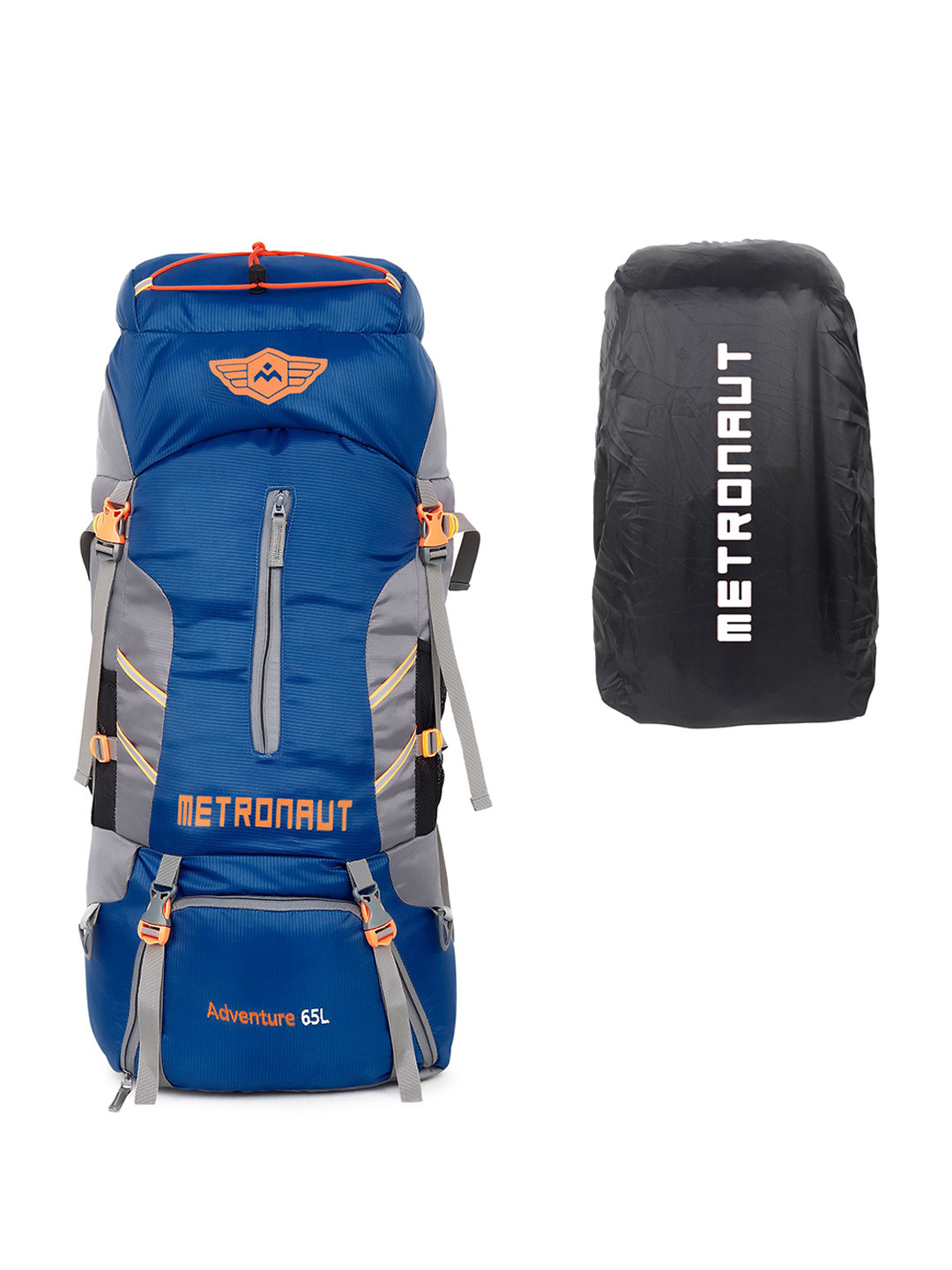 Metronaut Colourblocked Waterproof Large Rucksack With Rain Cover Trekking Bag