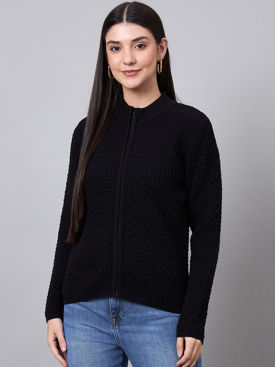 Spink Mandarin Collar Lightweight Open Front Jacket