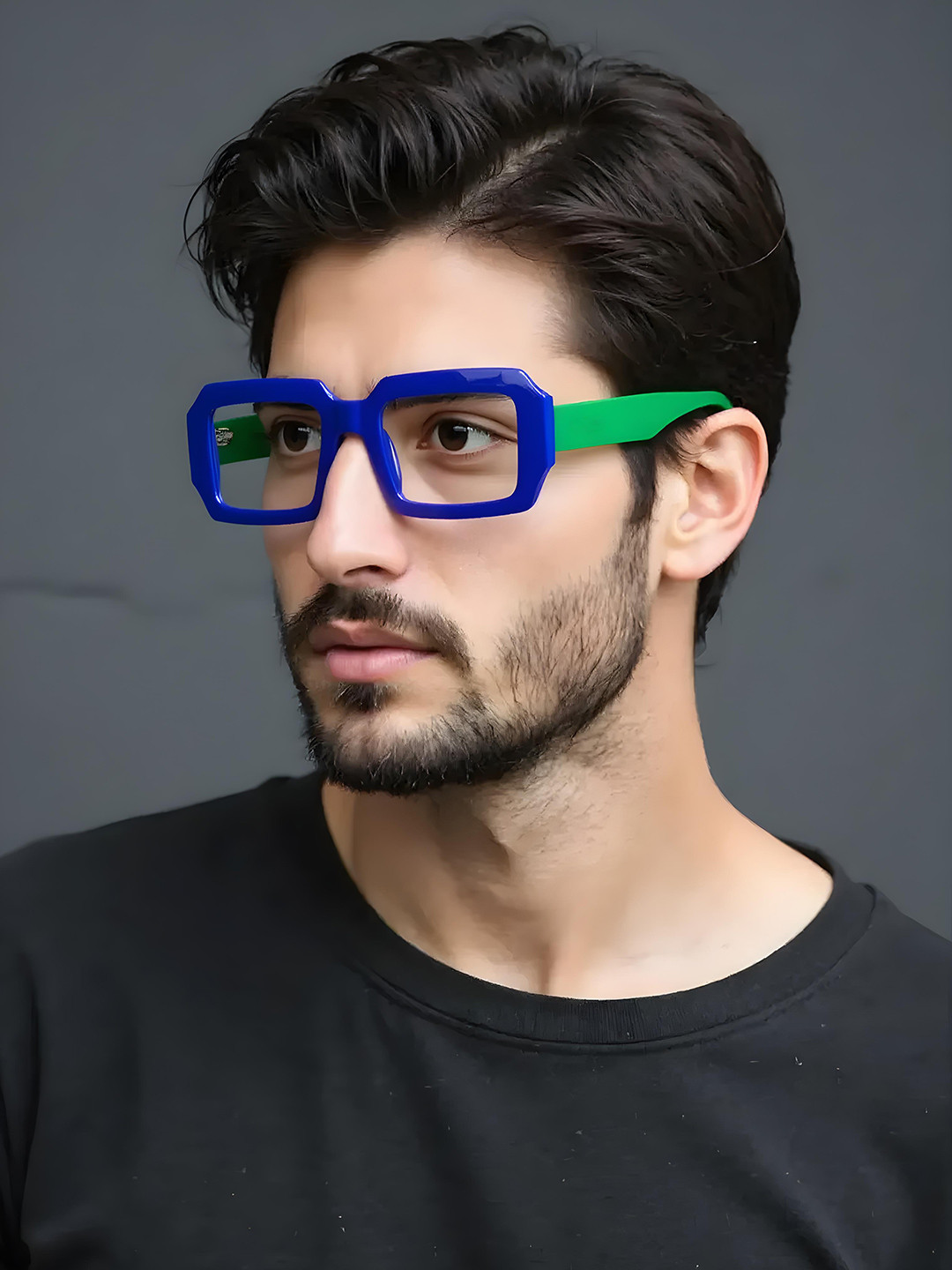 Ted Smith Unisex Colourblocked Square Premium Acetate Frames