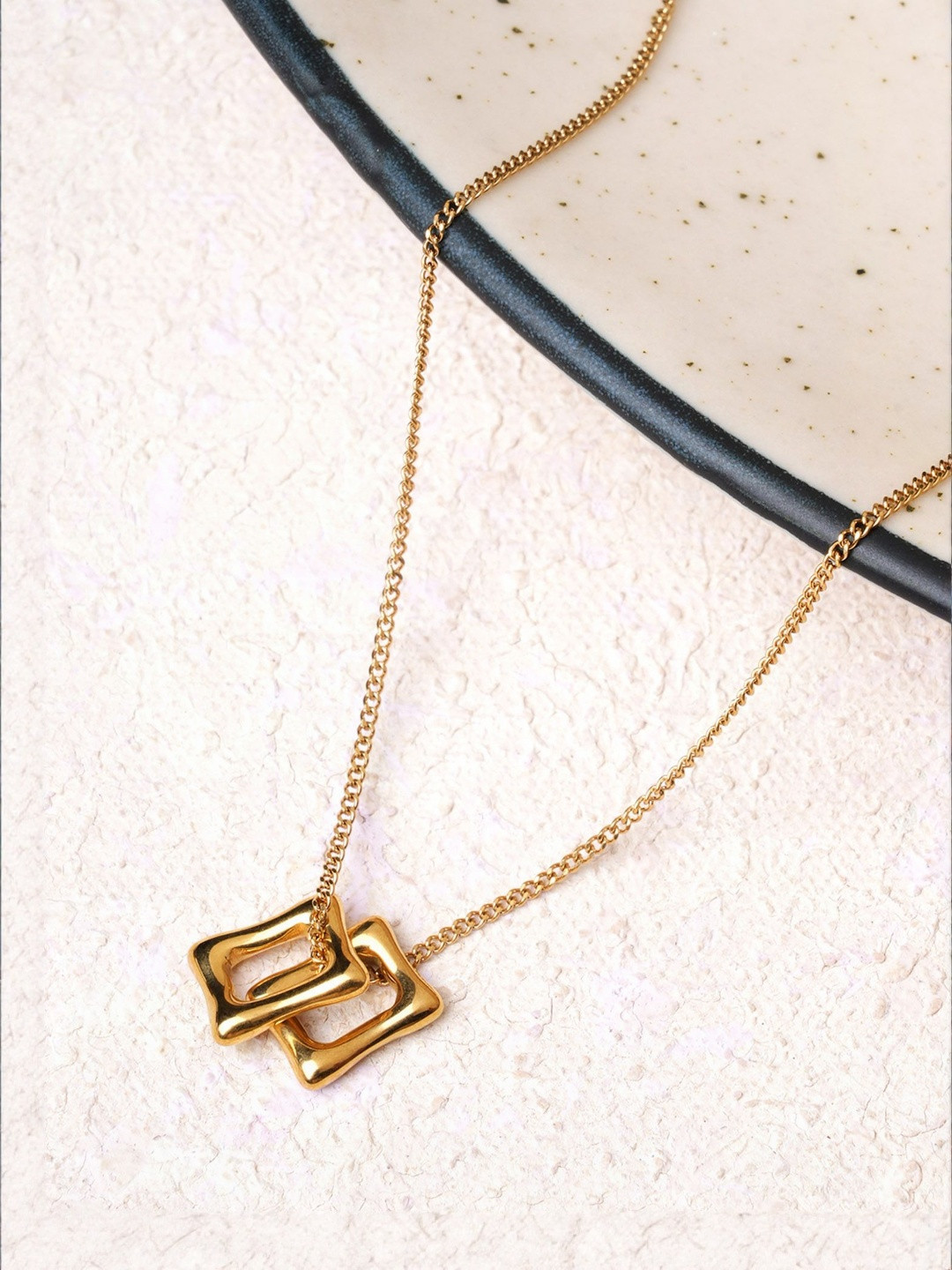 PALMONAS Waterproof & Anti-Tarnish Mini Treasure Chest Pendant With Chain