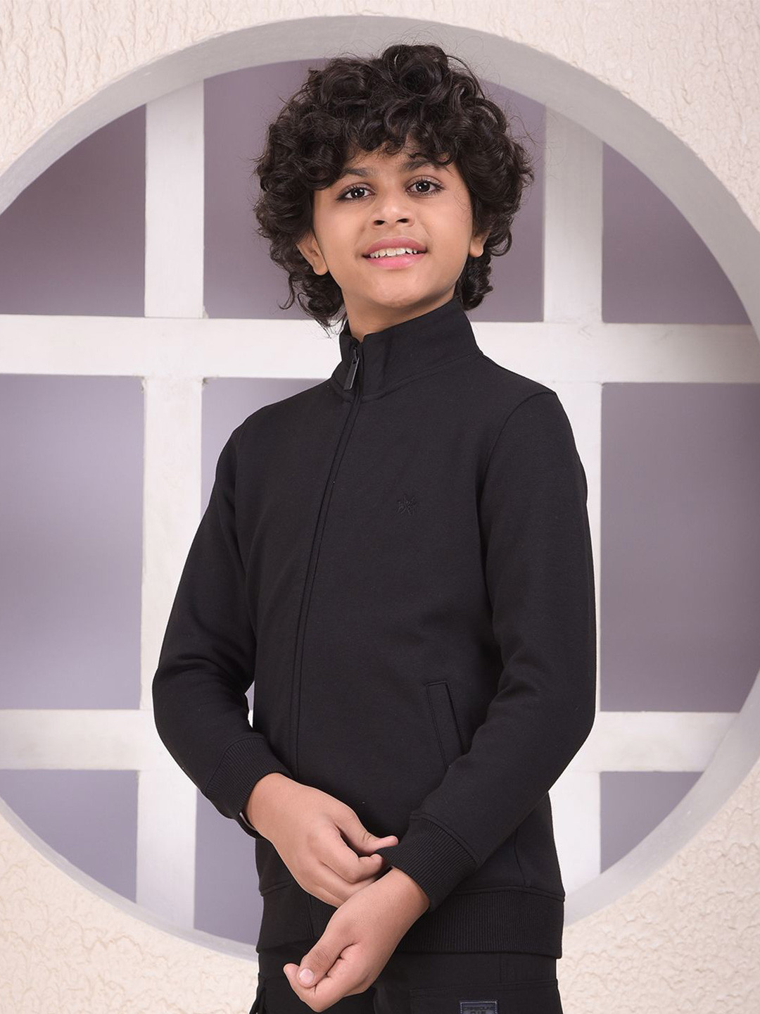 Crimsoune Club Boys Solid Full Sleeve Sweatshirt