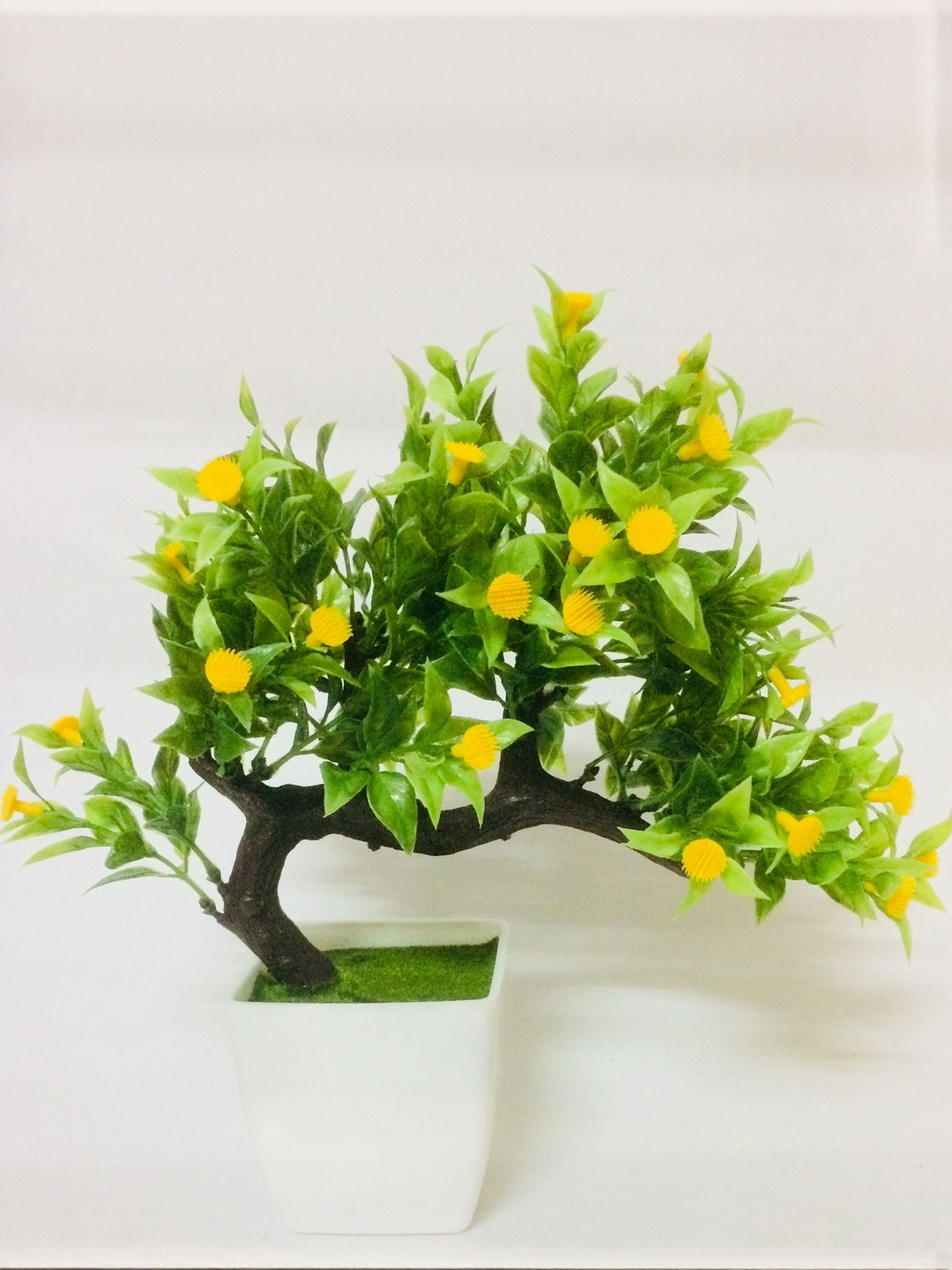 Dekorly Yellow   Artificial Flowers & Plants With Pot