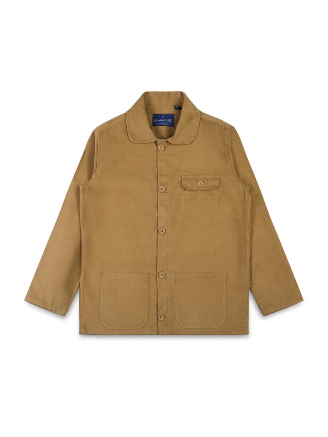 Infinity Boys Textured Peter Pan Collar Oversized Shirt