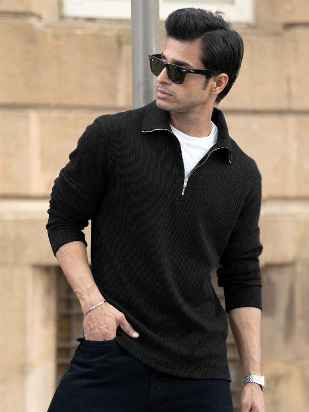 Powerlook Zipper Polo Collar T-shirt