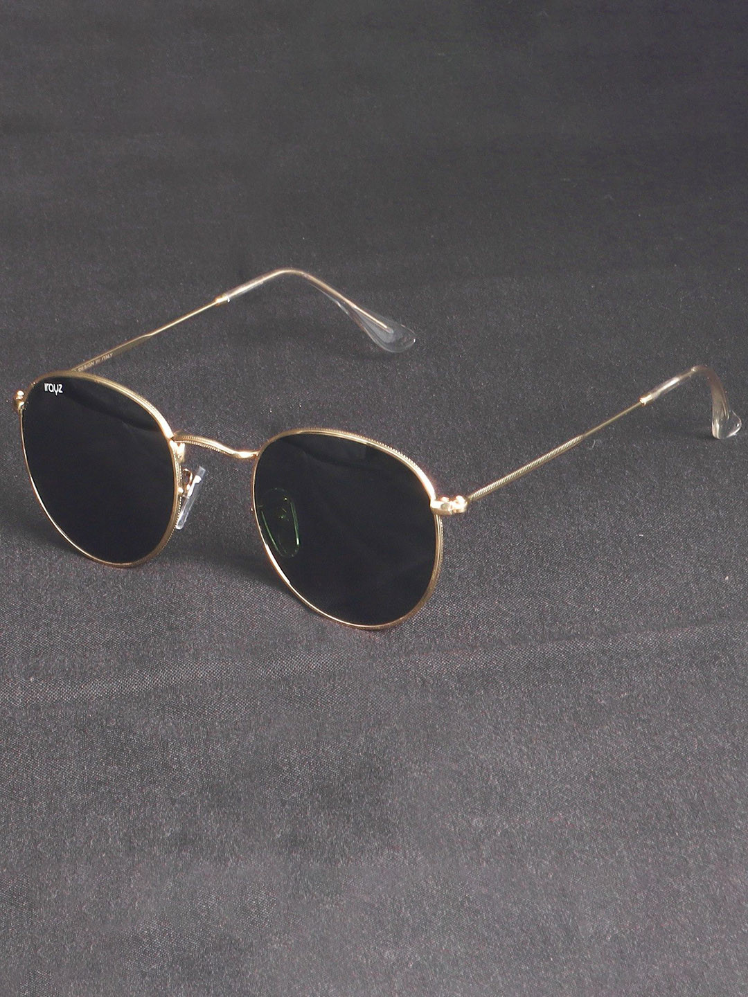 Irayz Unisex UV Protected Lens Round Sunglasses 5081 - Gold-Green