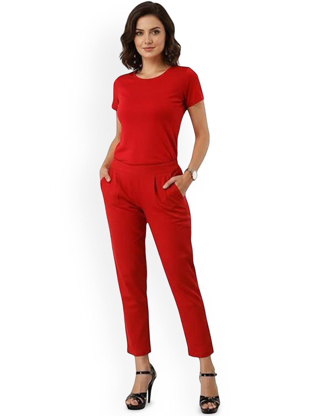 Thrifty Thread Women Smart Mid-Rise Formal Cigarette Trousers