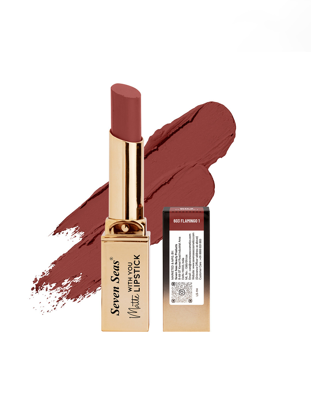 Seven Seas Red Matte With You Lipstick