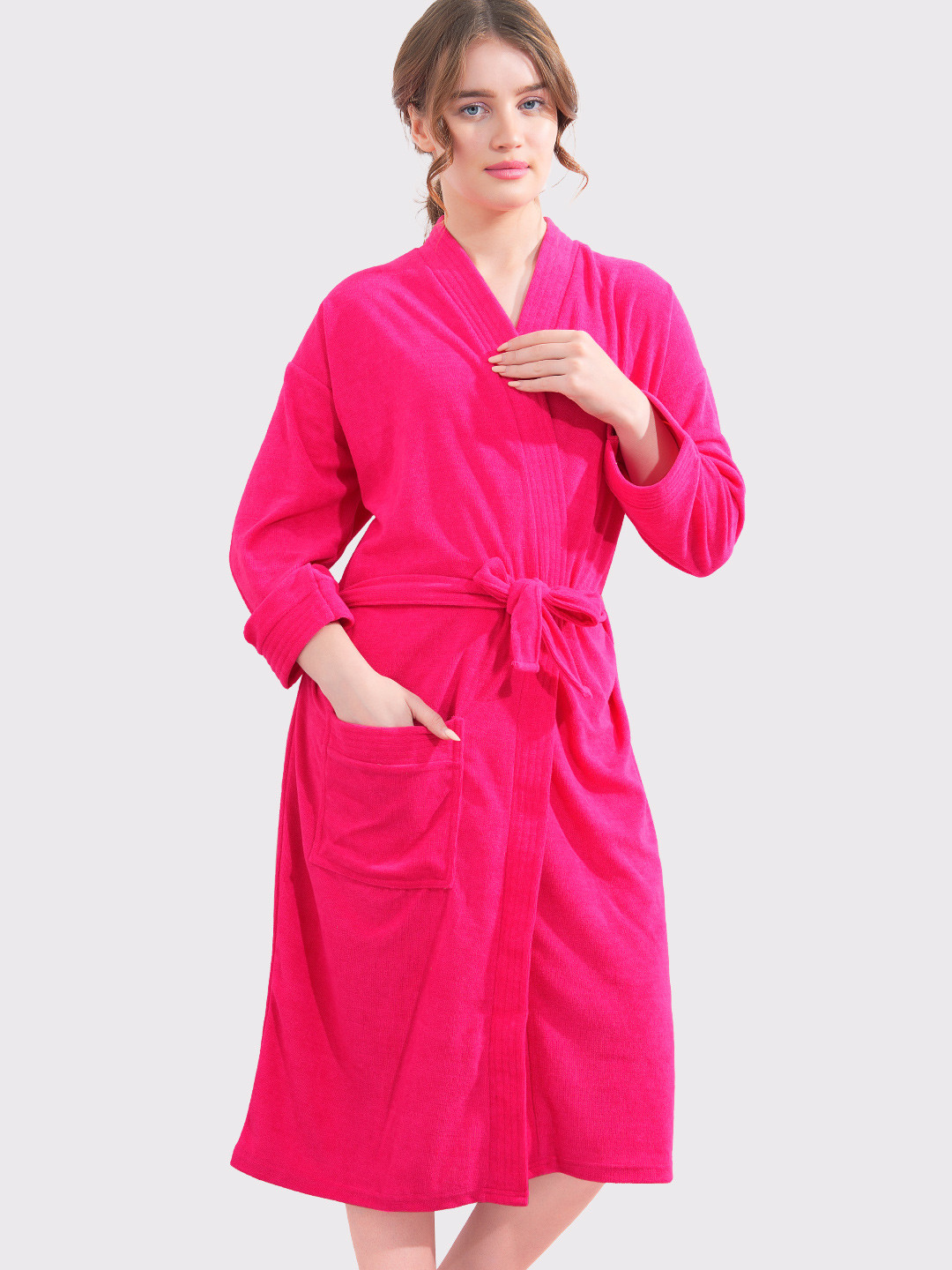 LacyLook Shawl Collar Neck Bath Robe & Wraps