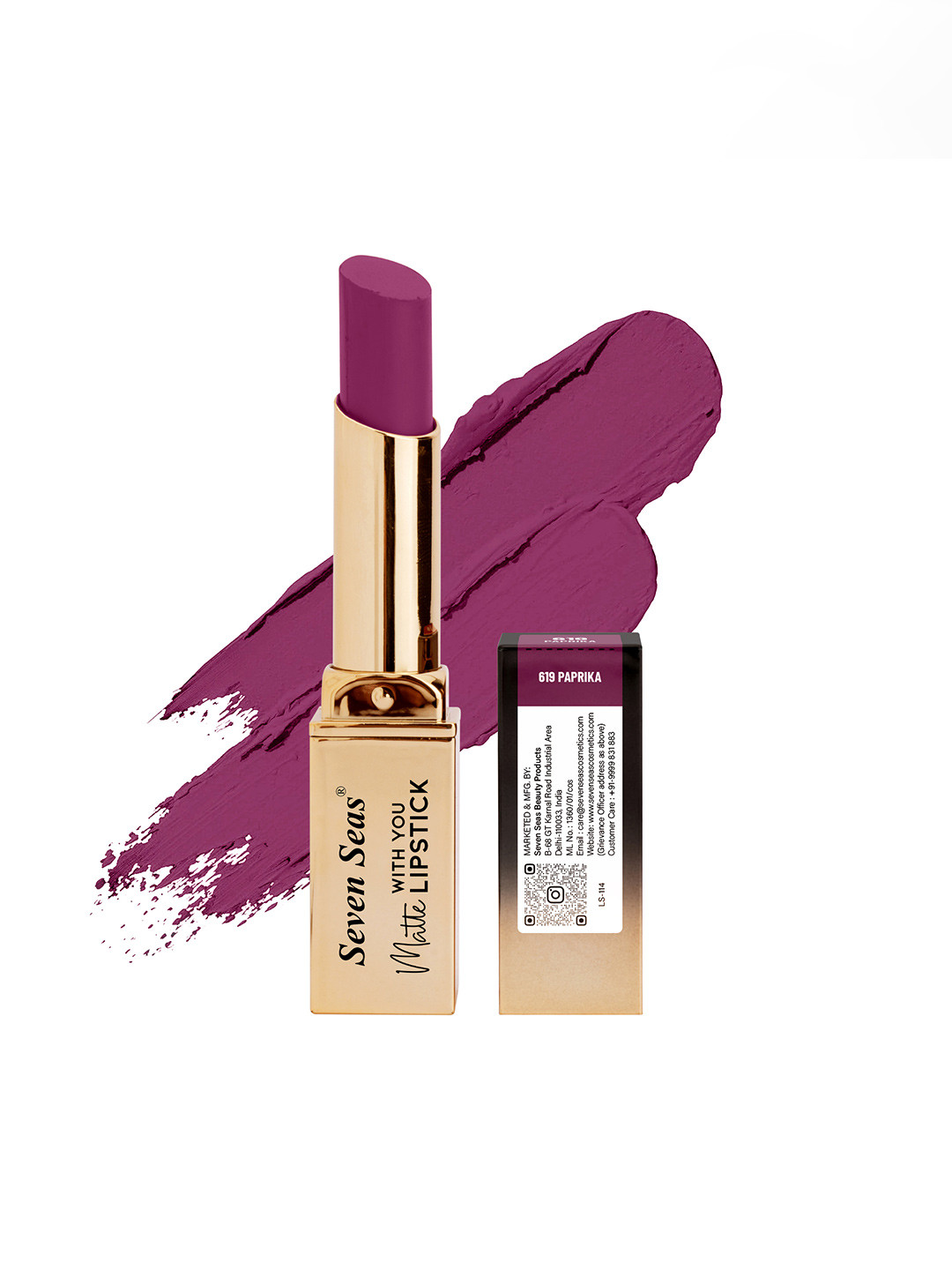 Seven Seas Matte With You Lipstick - Paprika