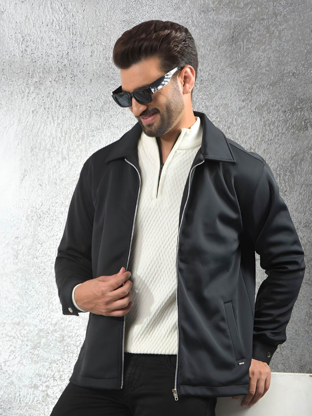 Crimsoune Club Spread Collar Long Sleeves Shacket