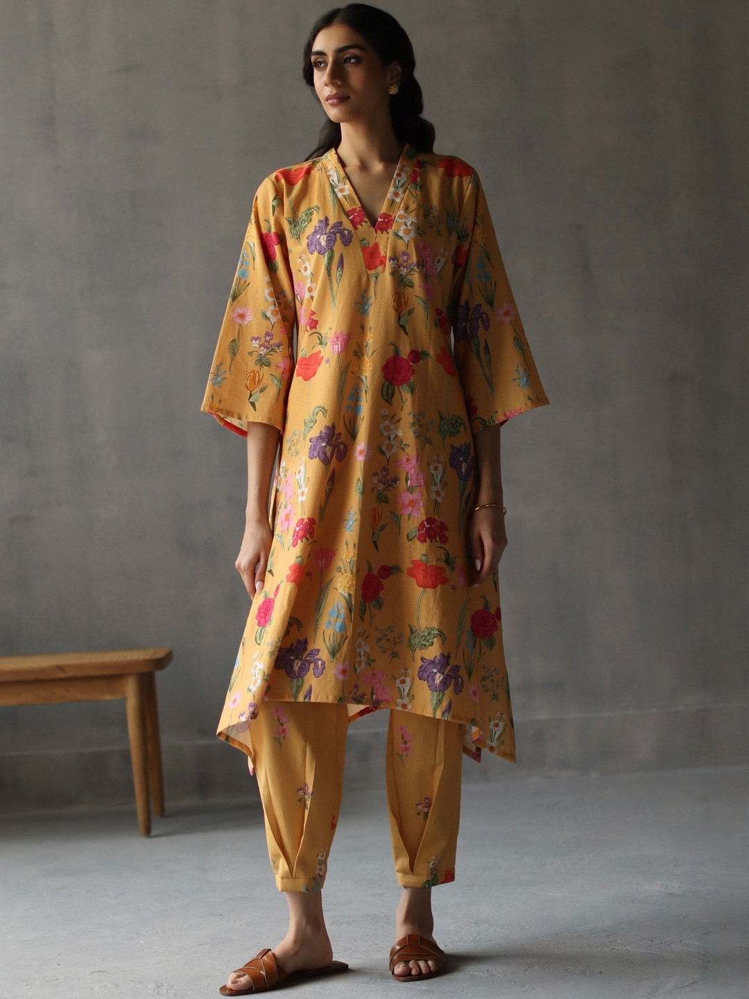 MARQUISA Women Floral Printed A-Line Kurta with Salwar