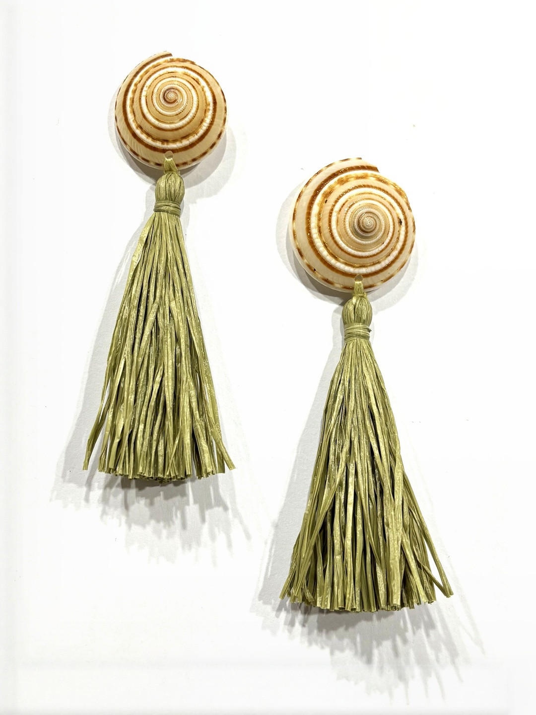 ZOON ACCESSORIES Gold Plated Circular Shaped Tasselled Drop Earrings