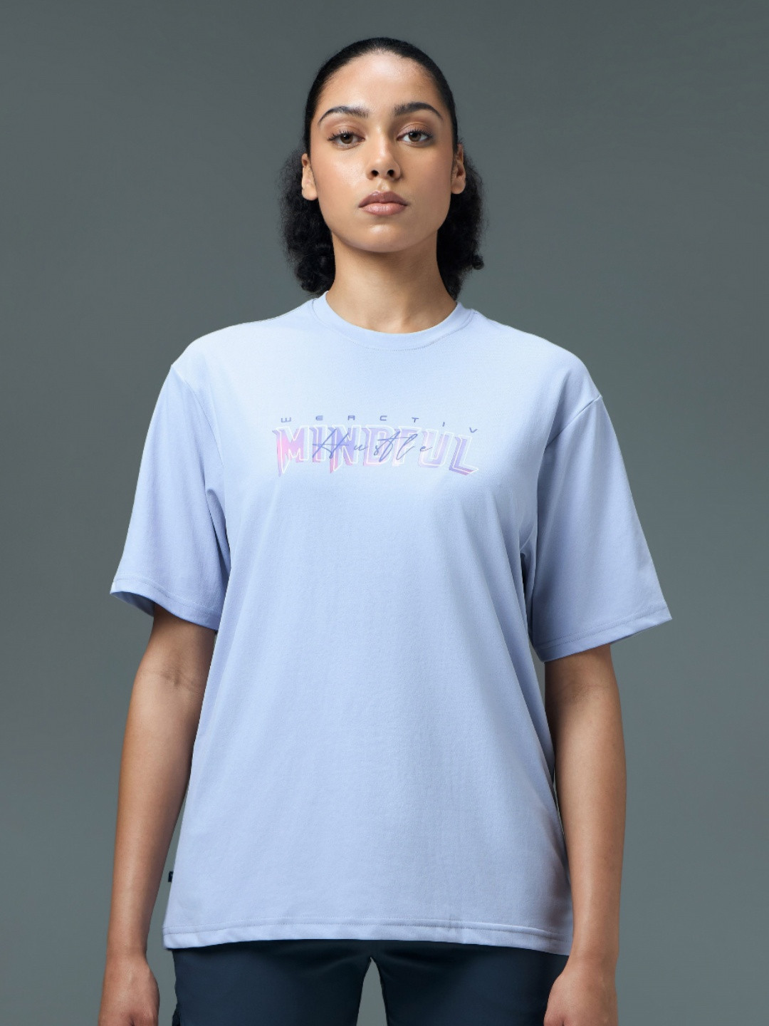 Technosport SS'25 Typography Printed Round Neck Antimicrobial T-Shirt