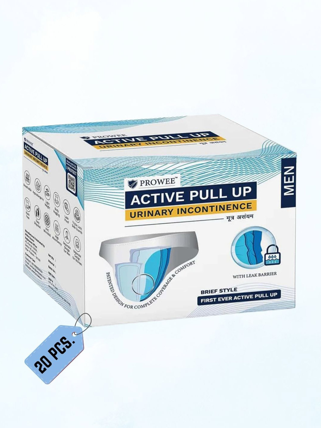 Prowee Active Pull Super Absorbent Disposable Adult Panty Diaper - 20 Pieces