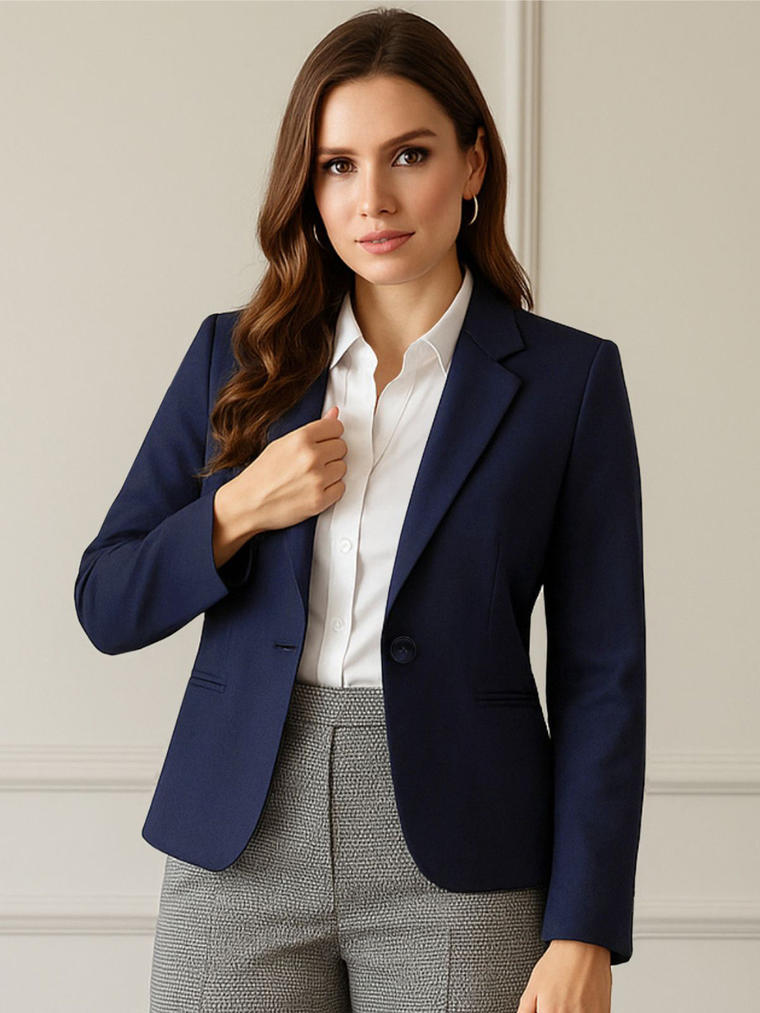 Martini Women Tailored-Fit Notched Lapel Single Breasted Blazer