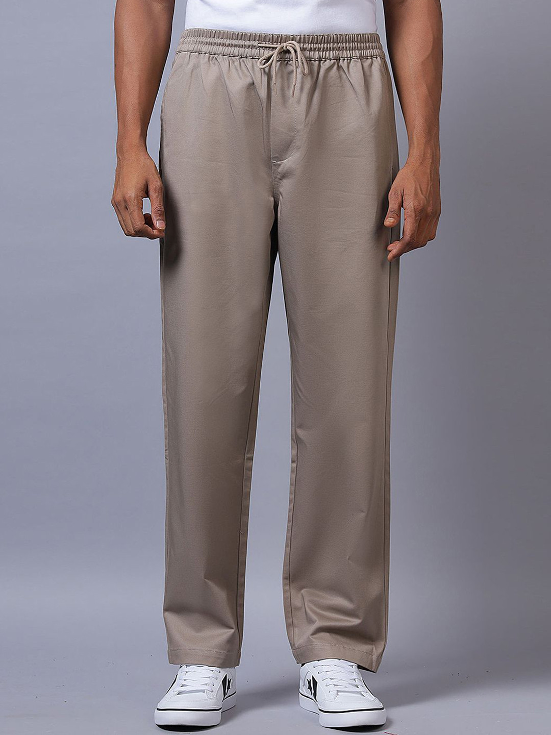 Converse Men Relaxed Straight Leg Straight Fit Cotton Trousers