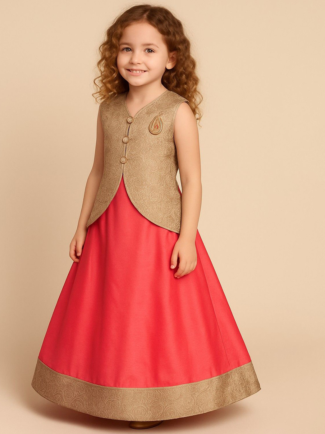 BAESD Girl's Embellished A-Line Maxi Dress