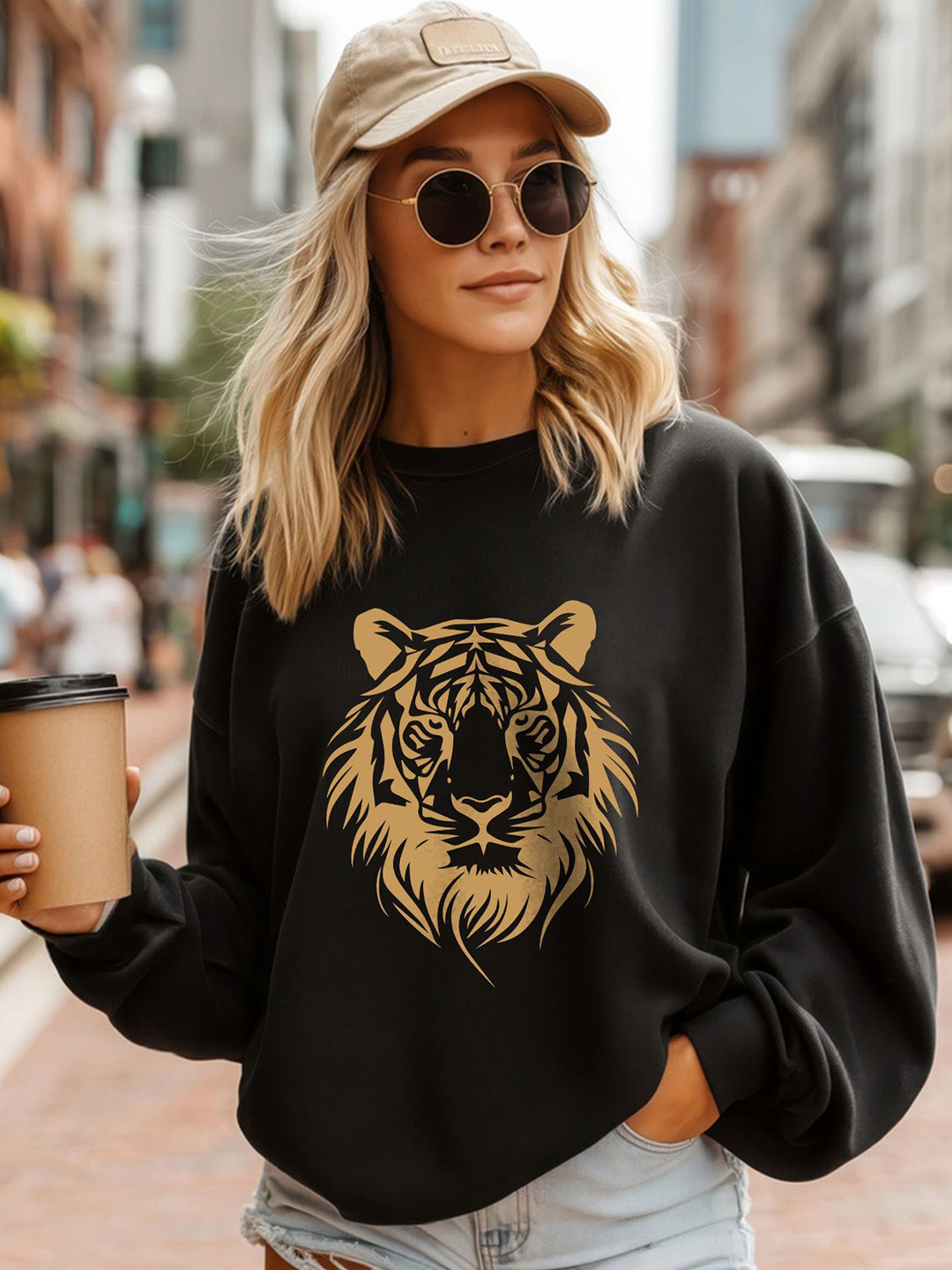 Ausk Graphic Printed Full Sleeves Sweatshirt