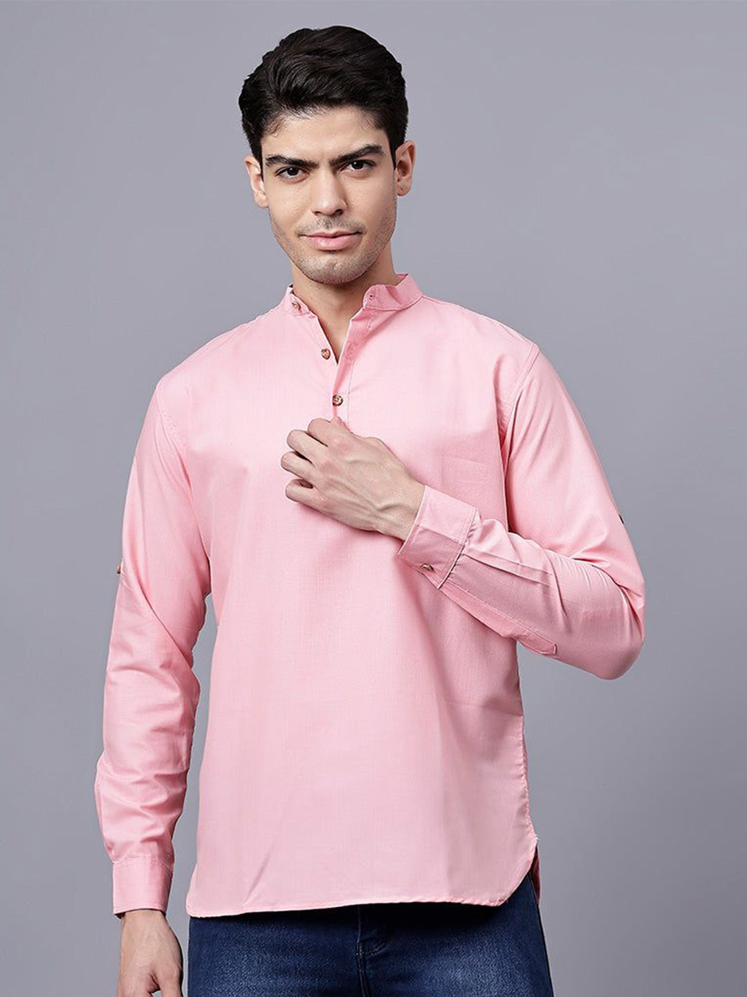 Jatin Creationss Men Solid Daily Cotton Straight Kurta