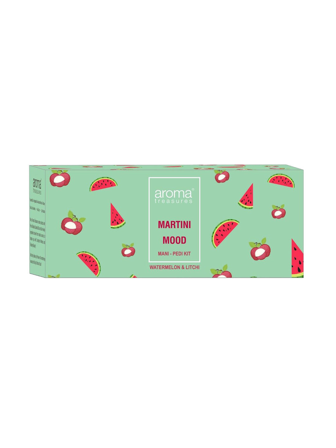 Aroma Treasures 5 Step Fruit Fizzies Martini Mood Mani-Pedi Kit With Litchi