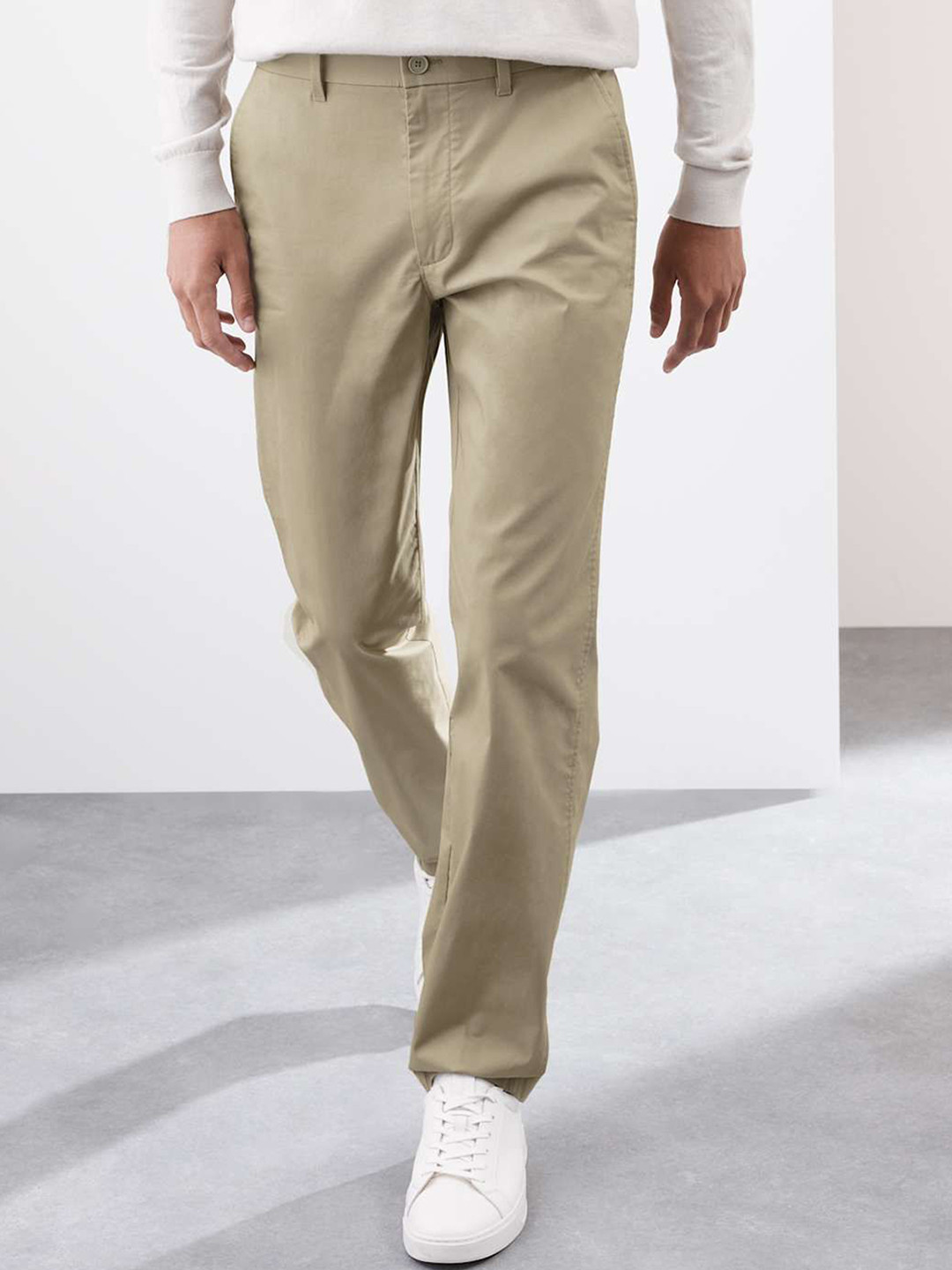 Marks & Spencer Men Regular Fit Lightweight Chinos Trousers