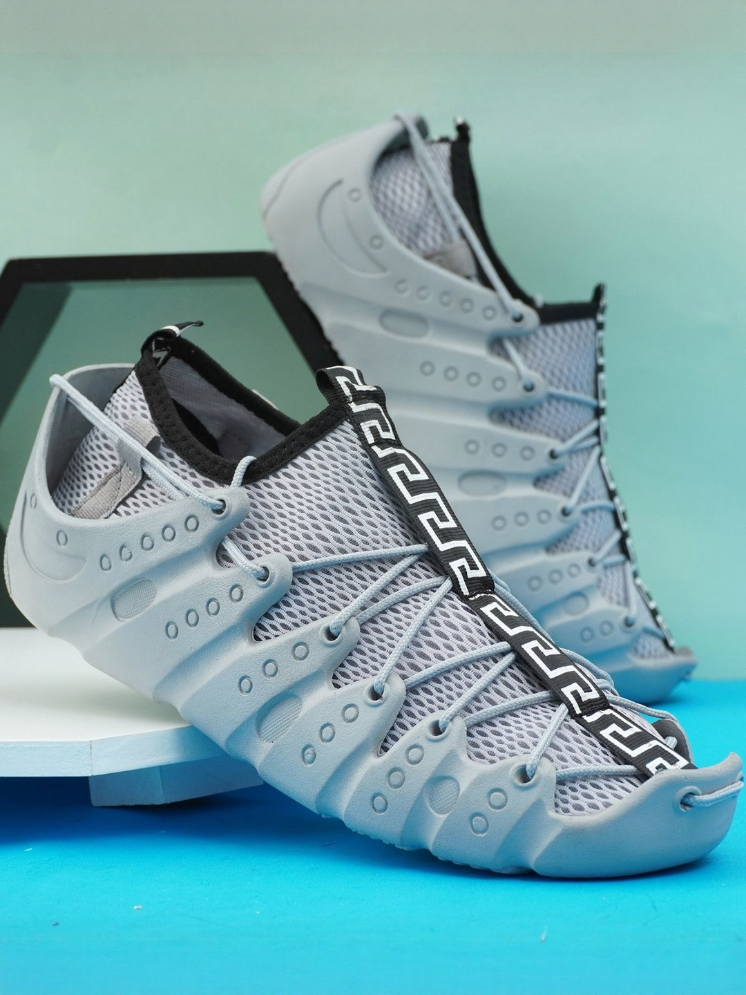 PROPET Men Grey Textile Textured Propet Casual Shoes