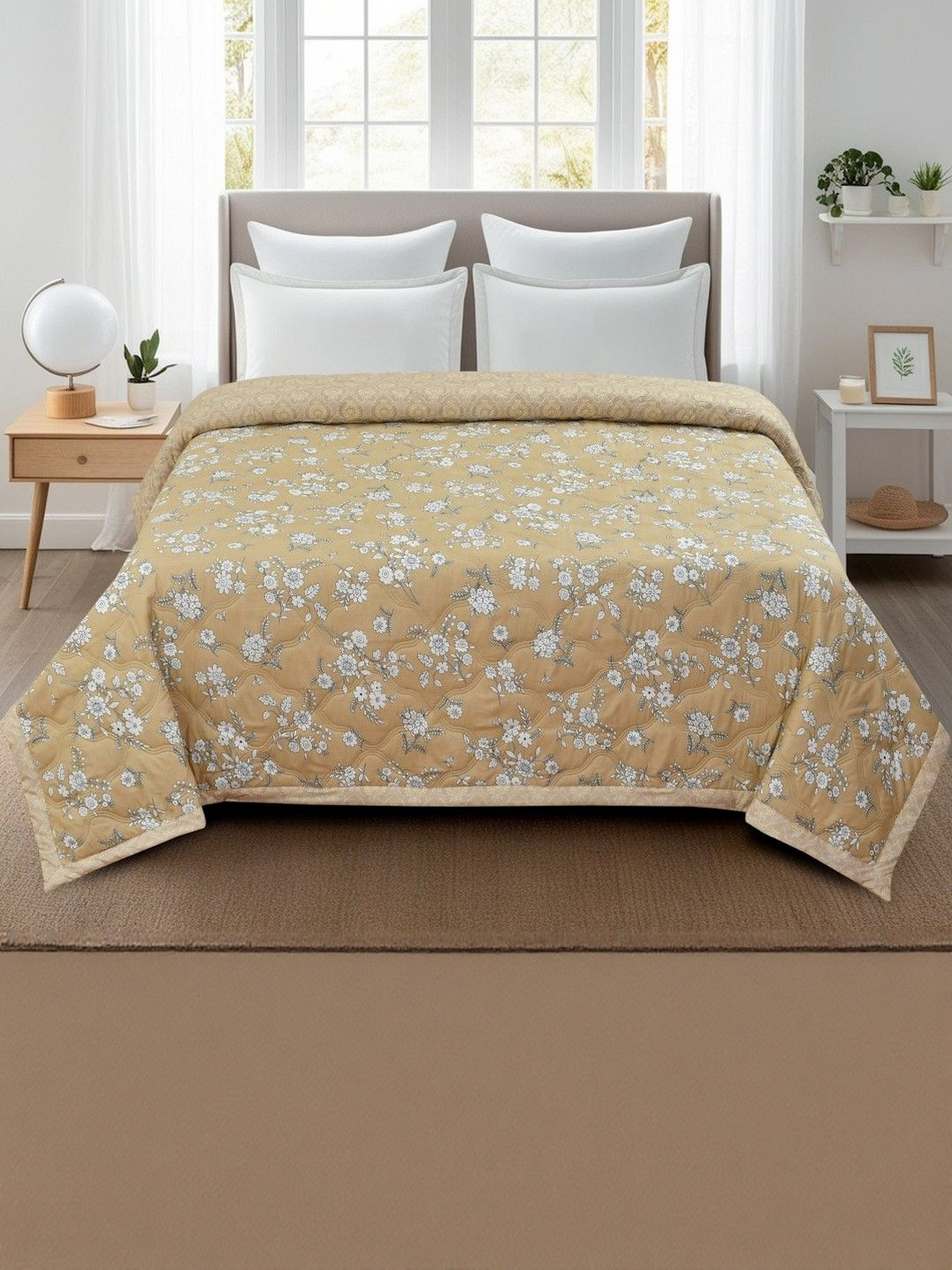 Furnofy Multicolor Reversible Microfibre Lightweight 200x224 cm King Size Comforter