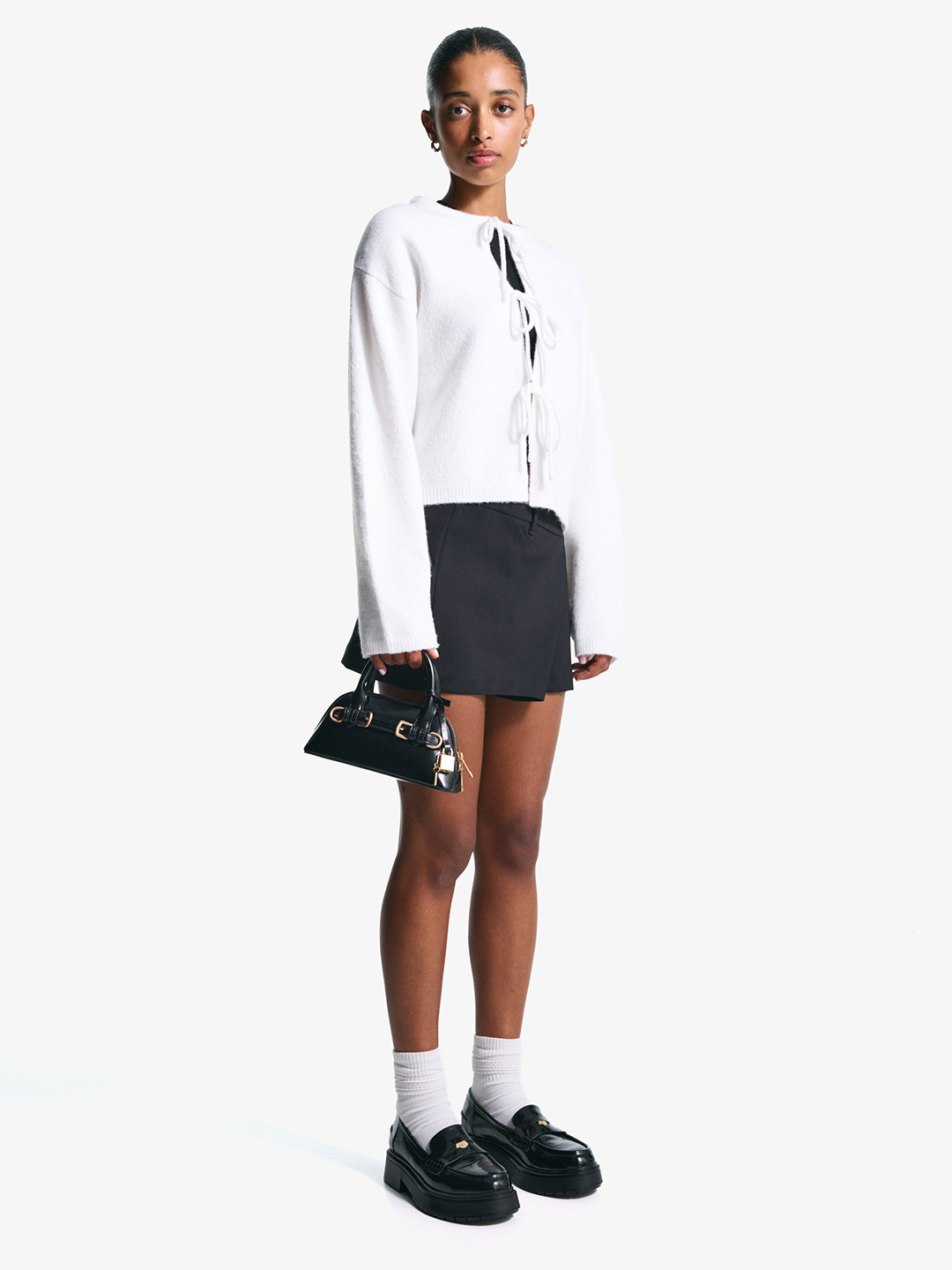 Bershka Cardigan With Tie Detail