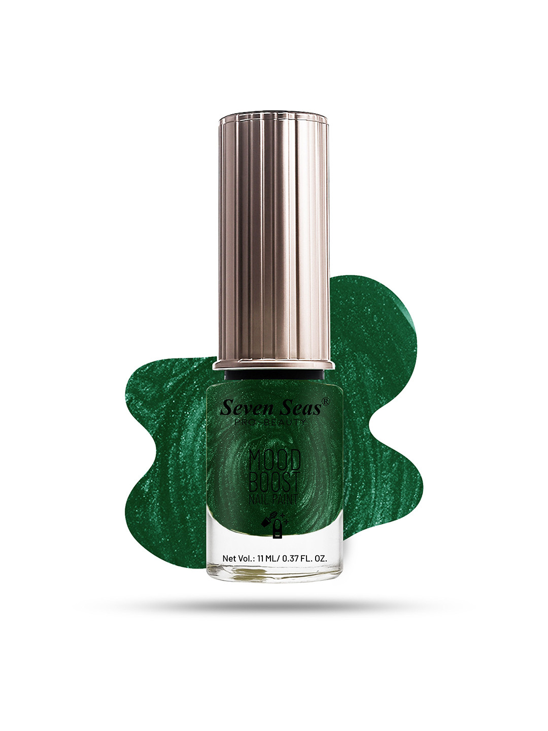 Seven Seas Mood Boost Long Lasting & Chip Resistant Nail Paint - 11 ml - Forest Green 64