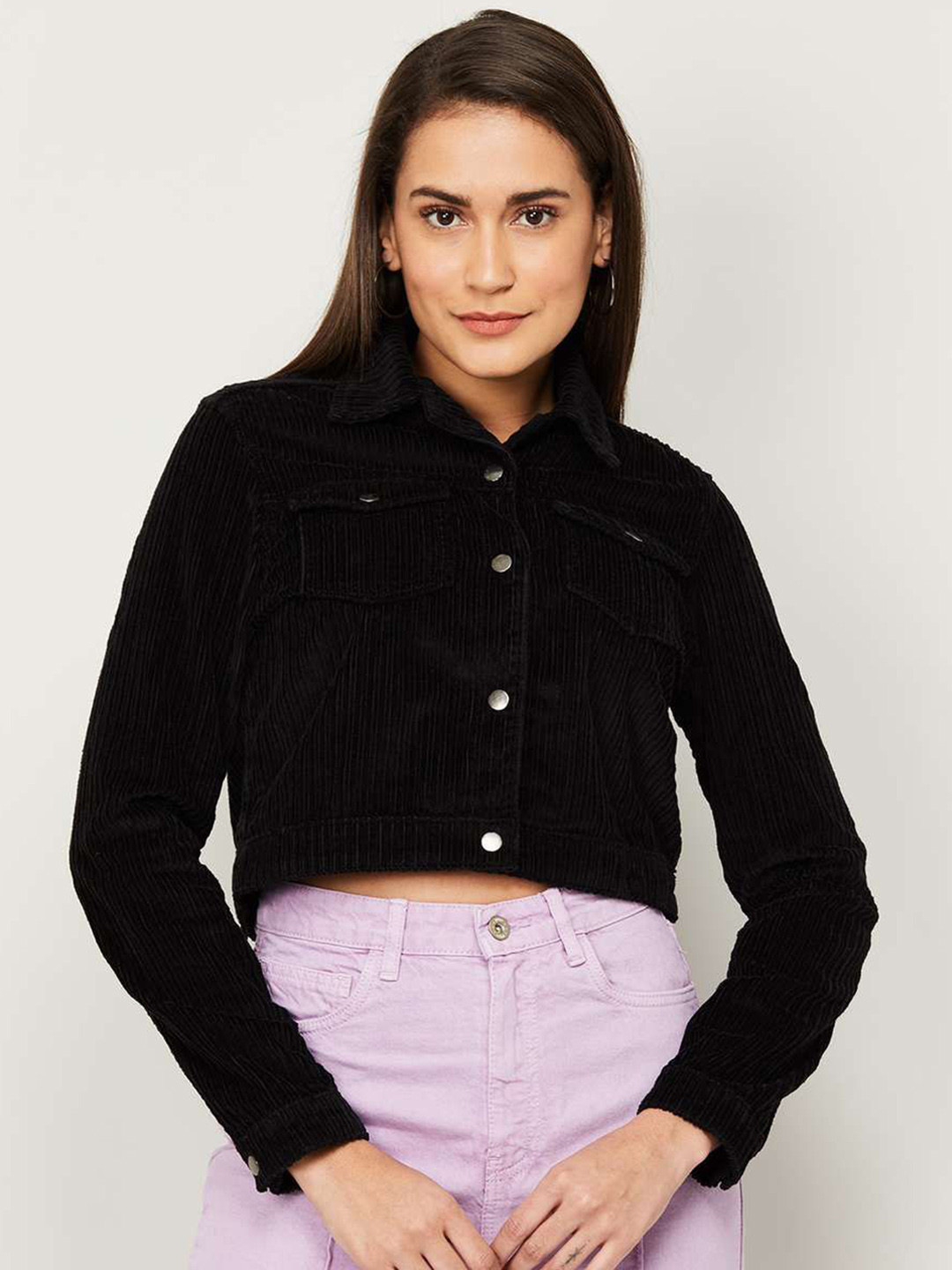 Xpose Corduroy Crop Tailored Jacket