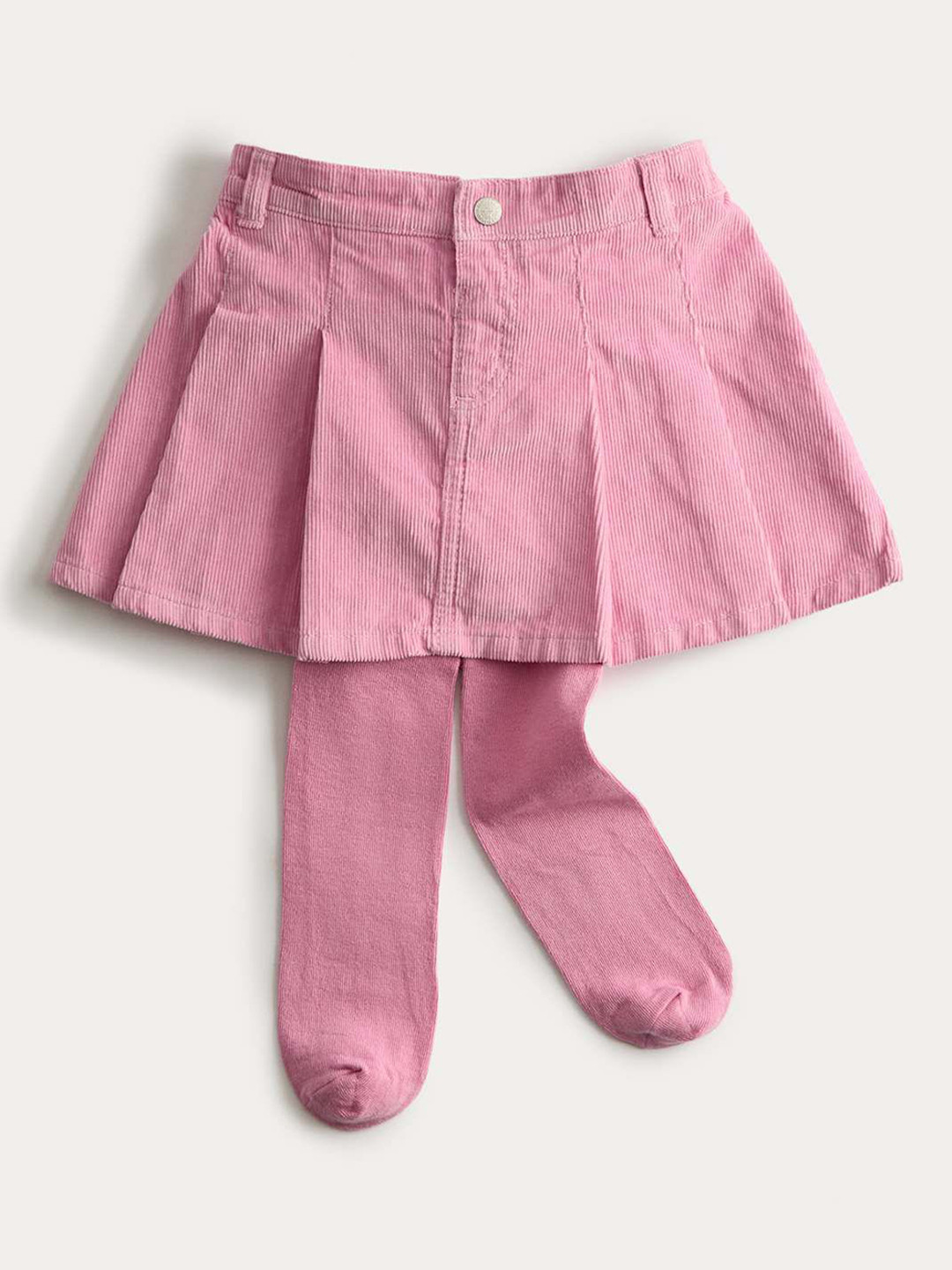 Marks & Spencer Girls Pure Cotton A-Line Skirt Comes With Tights