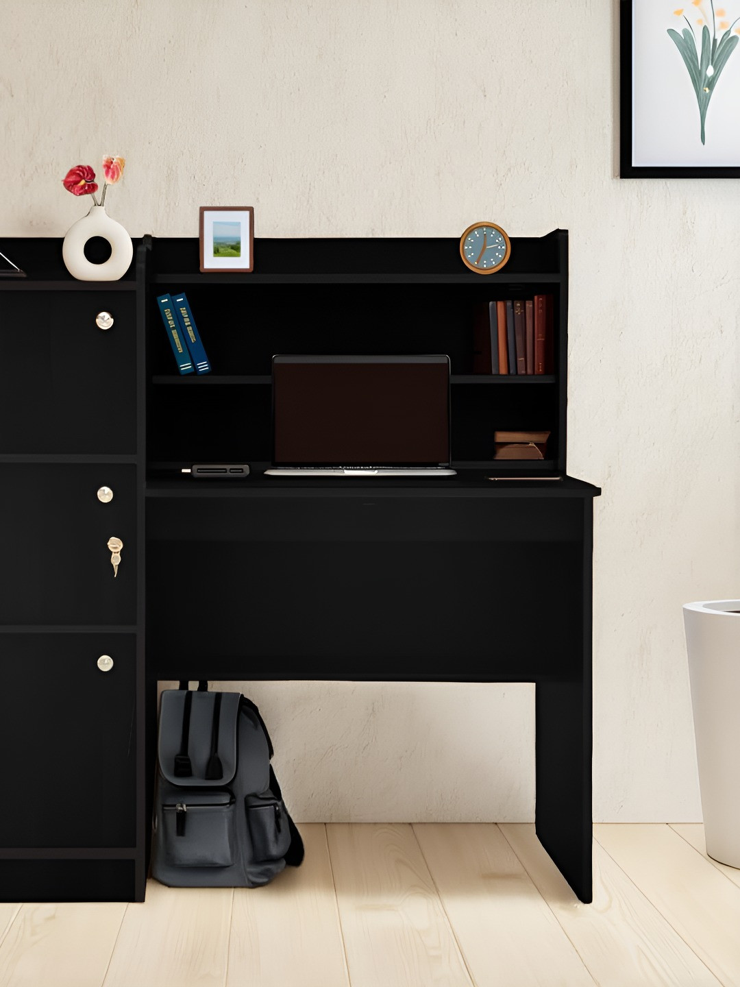 Kik Unisex Engineered Wood Study Table With 3 Door and Storage